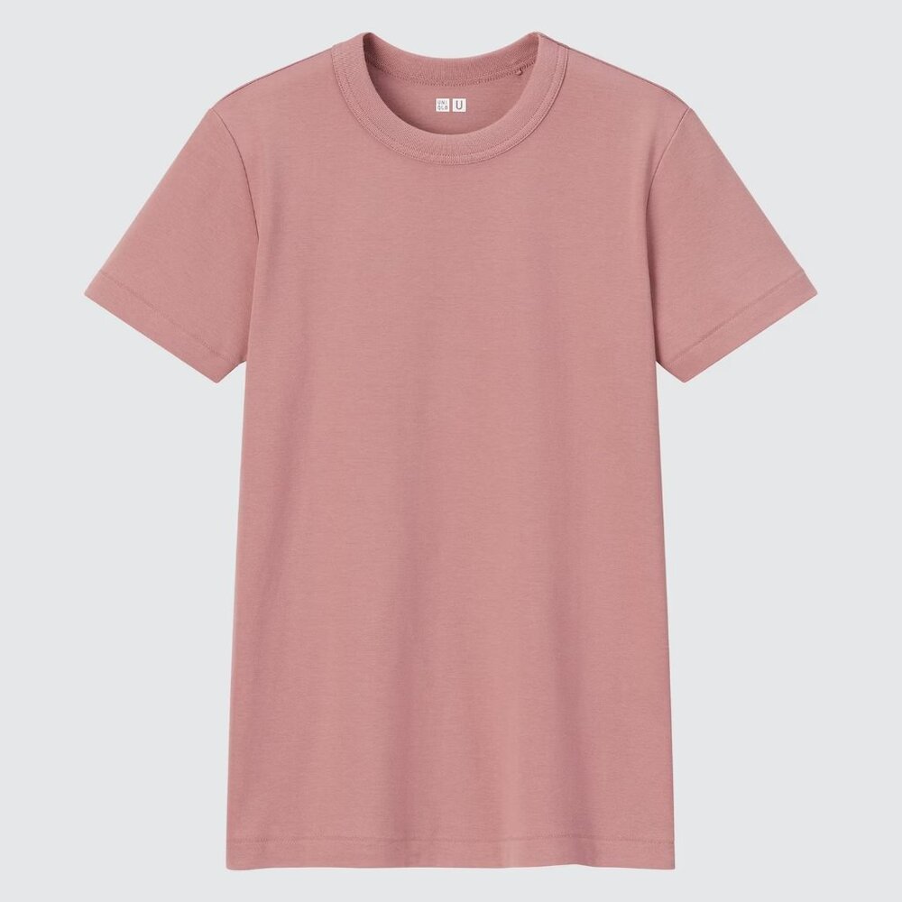 Uniqlo U Crew Neck Short-Sleeve T-Shirt in Pink, Size XS